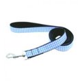 Mirage Pet Products Blue Houndstooth Nylon Dog Leash0.38 in. x 6 ft. 125-244 3806